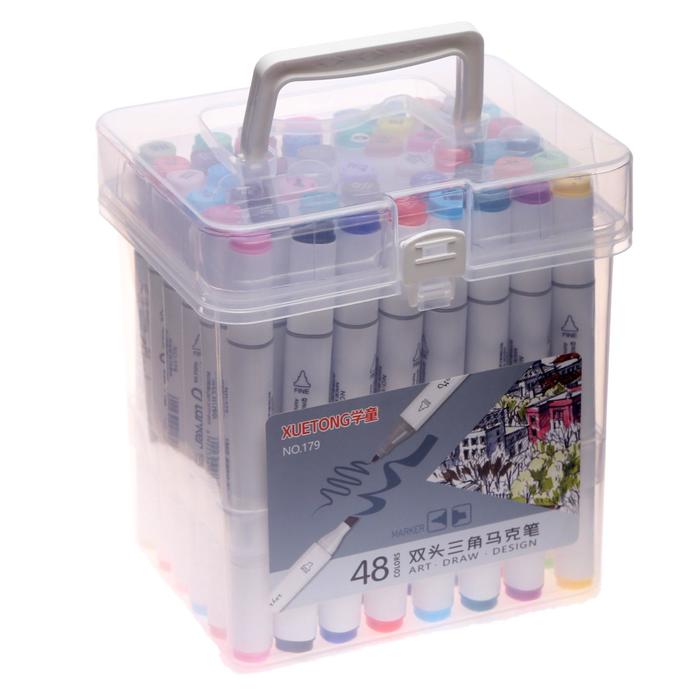 Набор маркеров для скетчинга двусторонние 48 штук/48 цветов (5553967) -Купить по цене от 1 061.00 руб.